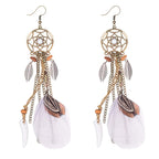 Boucles d'Oreille Attrape Rêve Plume
