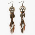 Boucles d'Oreille Attrape Rêve Plume