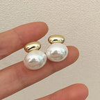 Orecchini con doppia perla