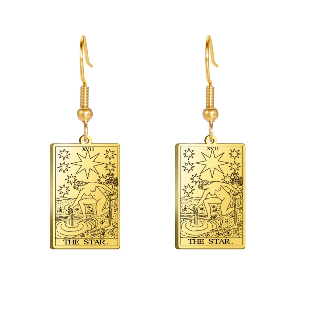 Boucles d'oreilles carte de tarot