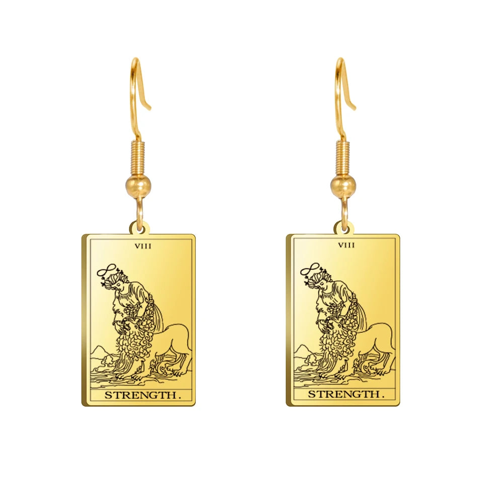 Boucles d'oreilles carte de tarot