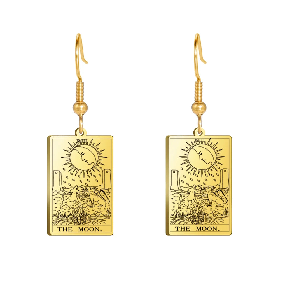 Boucles d'oreilles carte de tarot