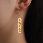 Orecchini Cartucce Geroglifiche Egitto oro stile B