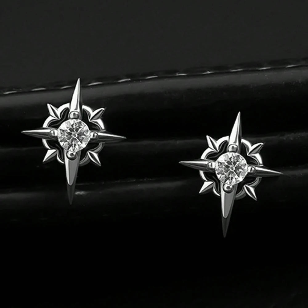 Boucles d'Oreilles Clou Etoile pour Homme