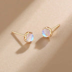 Boucles d'Oreilles Clou Femme Pierre de Lune