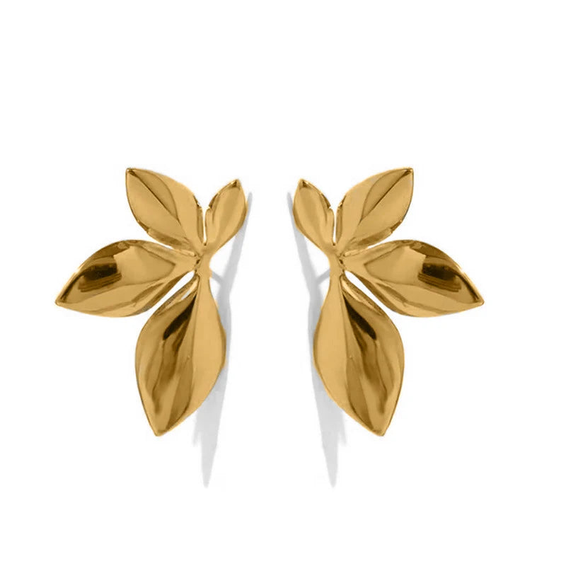 Orecchini a perno Fiori oro
