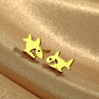 Ohrstecker Hai Gold