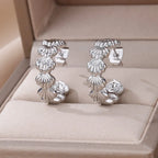 Shell earrings for women silver