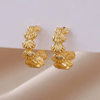 Shell earrings for women gold