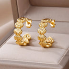 Shell earrings for women gold