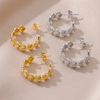 Shell earrings for women silver