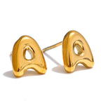 Personalized earrings with initial a