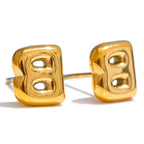 Personalized earrings with initial b