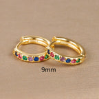 Boucles d'oreilles femme arc-en-ciel or