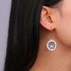 Dawapara Lotus Flower Dangle Earrings for Women 