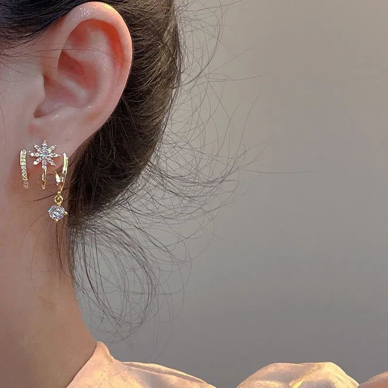 Funkelnde Krallenohrringe für Damen 