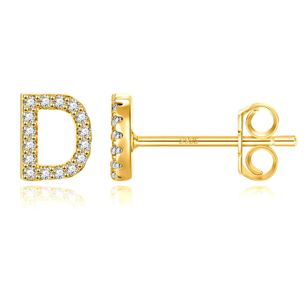 Boucles d'oreilles initiale or d