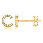 Boucles d'oreilles initiale or c