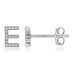 Boucles d'oreilles initiale argent e