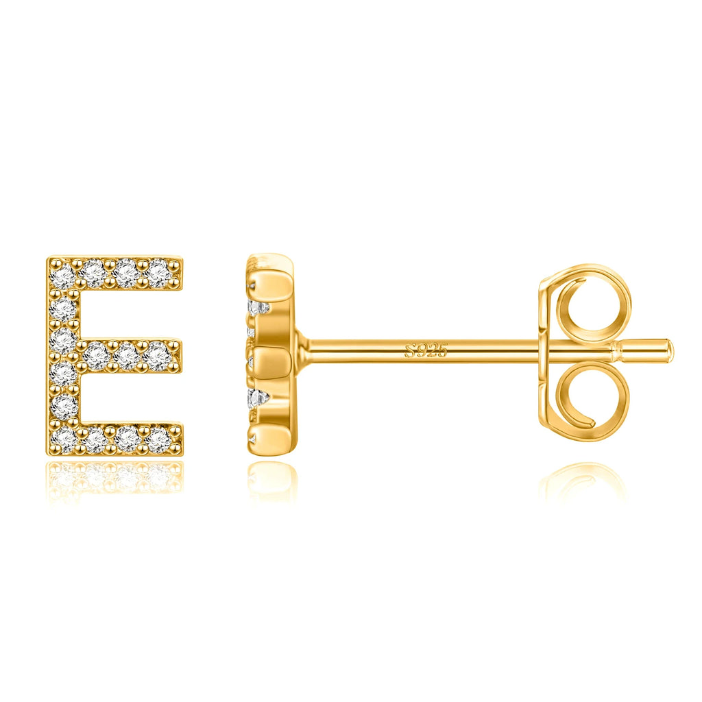 Boucles d'oreilles initiale or e