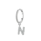 Boucles d'oreilles créoles avec initiale n