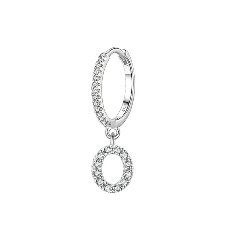 Boucles d'oreilles créoles avec initiale o