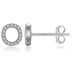 Boucles d'oreilles initiale argent o