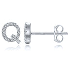 Boucles d'oreilles initiale argent q