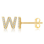 Boucles d'oreilles initiale or w
