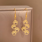 Ohrstecker Pfoten Gold