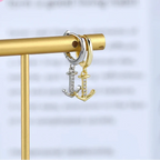 Boucles d'oreilles pendantes ancre