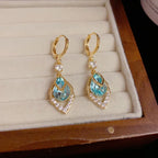 Sky blue dangling earrings 
