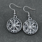 Vegvisir Wikinger Kompass Hängende Ohrringe