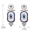 Boucles d'Oreilles Pendantes Ethniques Oeil Bleu