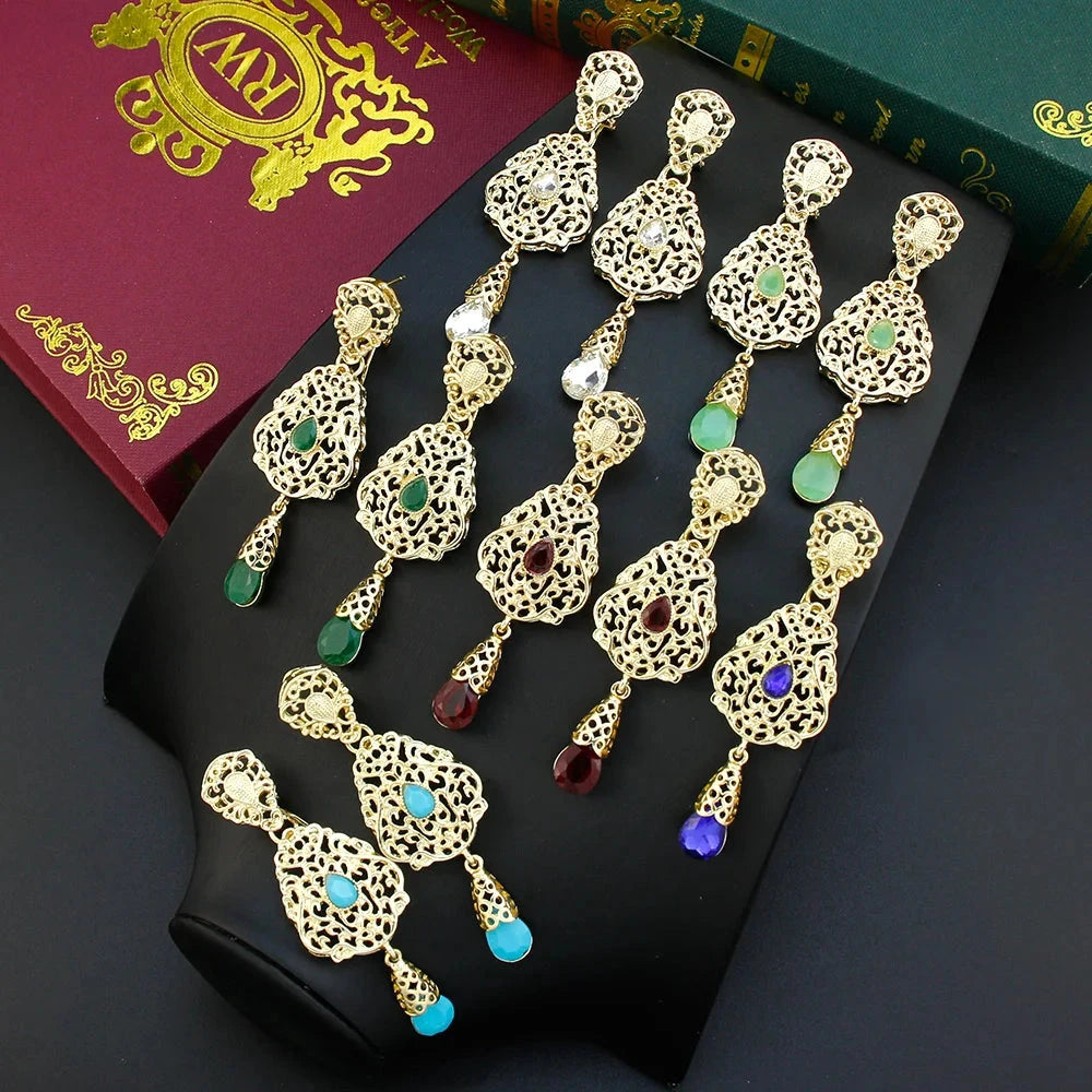 Boucles d'Oreilles Pendantes Ethniques Orientales
