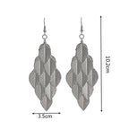 Boucles d'Oreilles Pendantes Feuilles Femme 