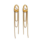 Boucles d'Oreilles Pendantes Goutte d'Eau pour Femme or
