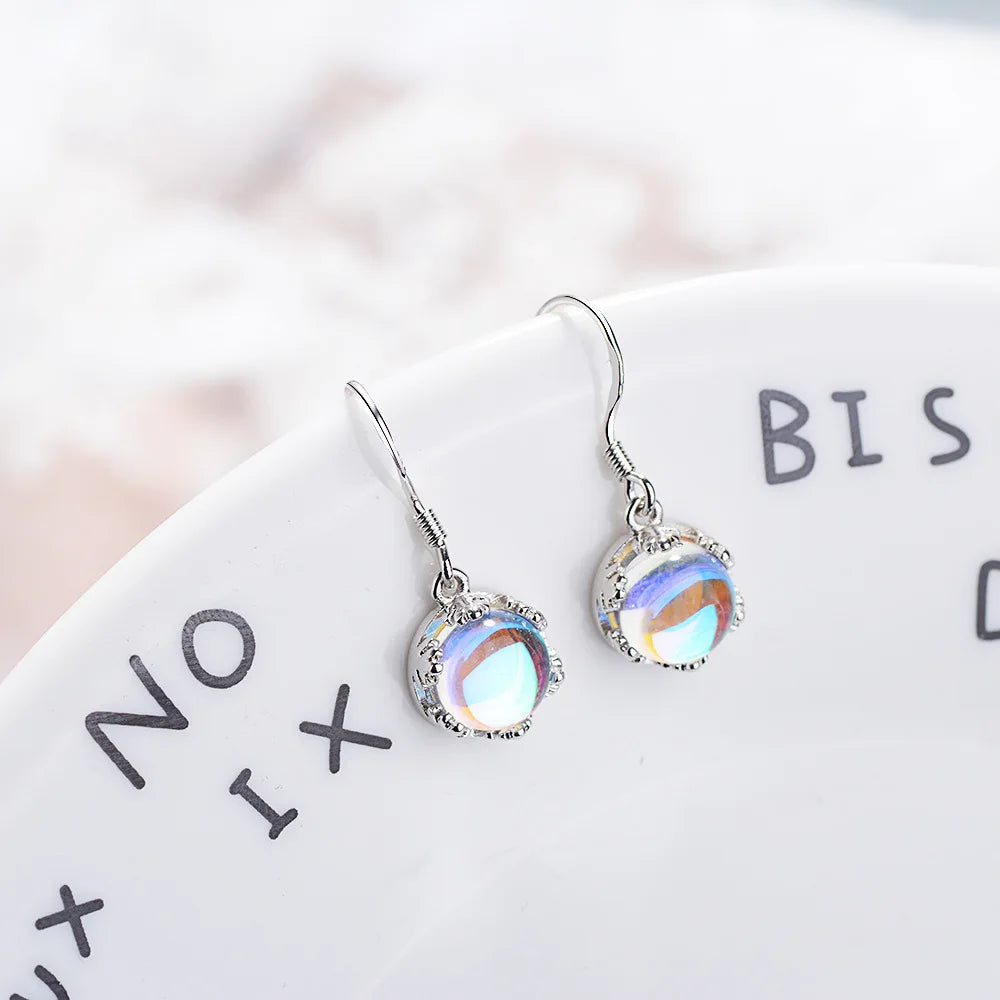 Boucles d'oreilles pendantes pierre de lune éclat céleste