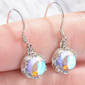 Boucles d'oreilles pendantes pierre de lune éclat céleste