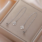 Boucles d'Oreilles Pendantes Pour Femme Arbre de Vie argent