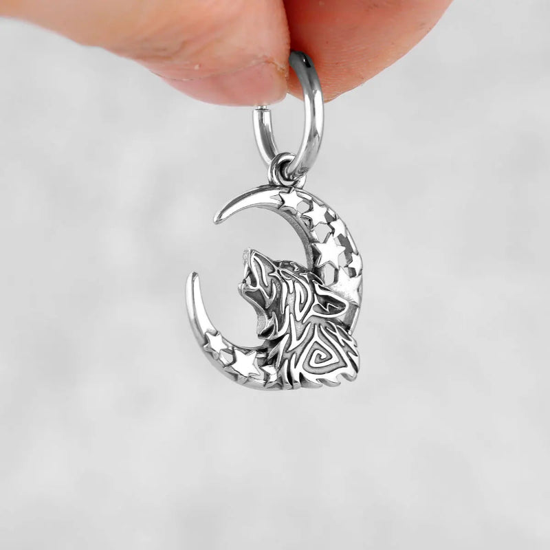 Boucles d'Oreilles Pendantes Viking Fenrir