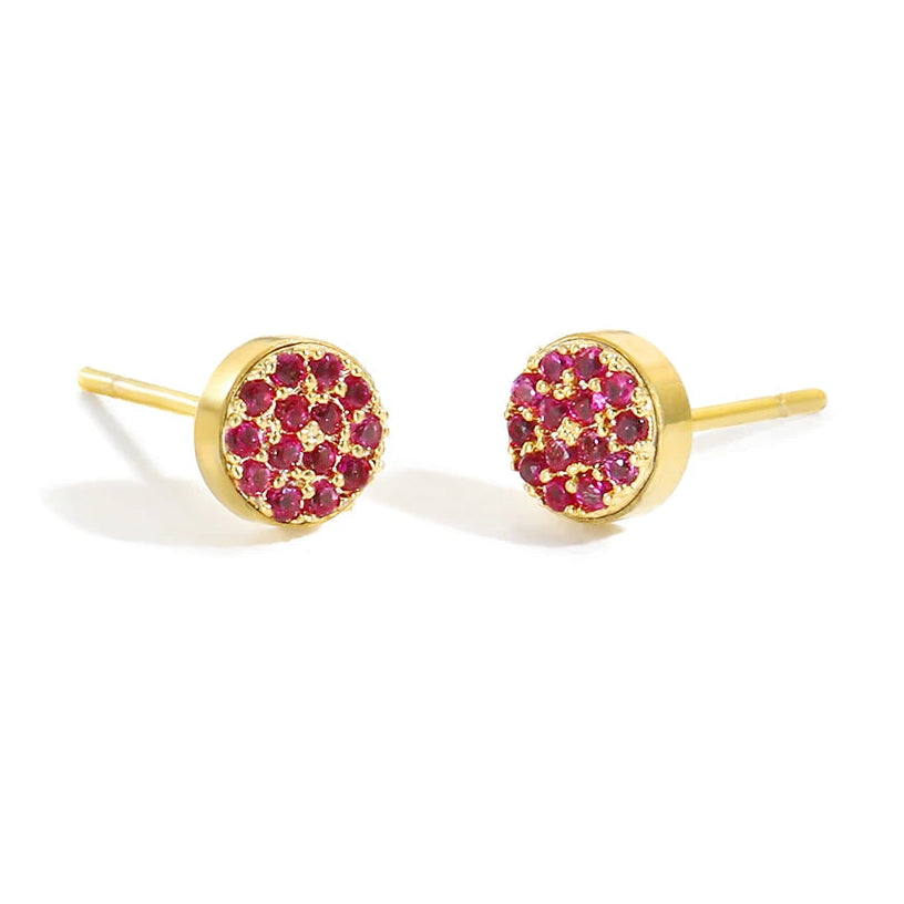 Boucles d'oreilles puces avec pierre de naissance pour femme novembre