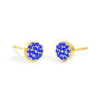 Boucles d'oreilles puces avec pierre de naissance pour femme mars
