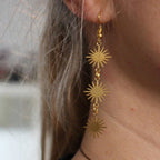 Orecchini a Pendolo Sole Stella Donna