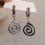 Spiral-Ohrringe für Damen, hängend