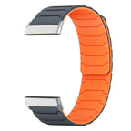 Magnetni pašček za uro Fitbit Versa 3, Versa 4, Sense 1 in Sense 2 črno-oranžen