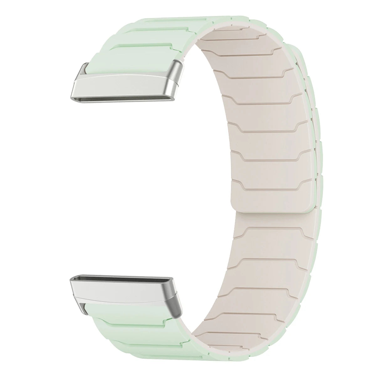Magnetni pašček za uro Fitbit Versa 3, Versa 4, Sense 1 in Sense 2 zeleno-bel