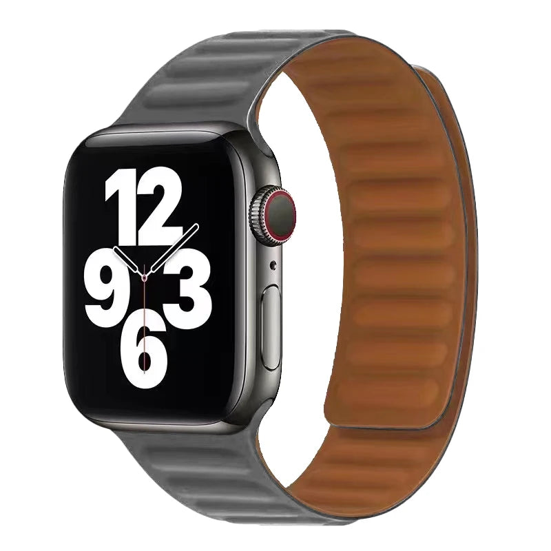 Bracelet Apple Watch à Fermoir Magnétique gris
