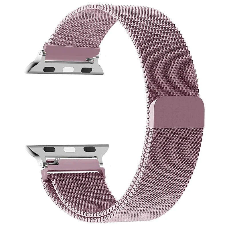 Bracciale Apple Watch Magnetico in Acciaio fucsia