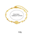Bracelet with Virgin Mary medallion and Cross 